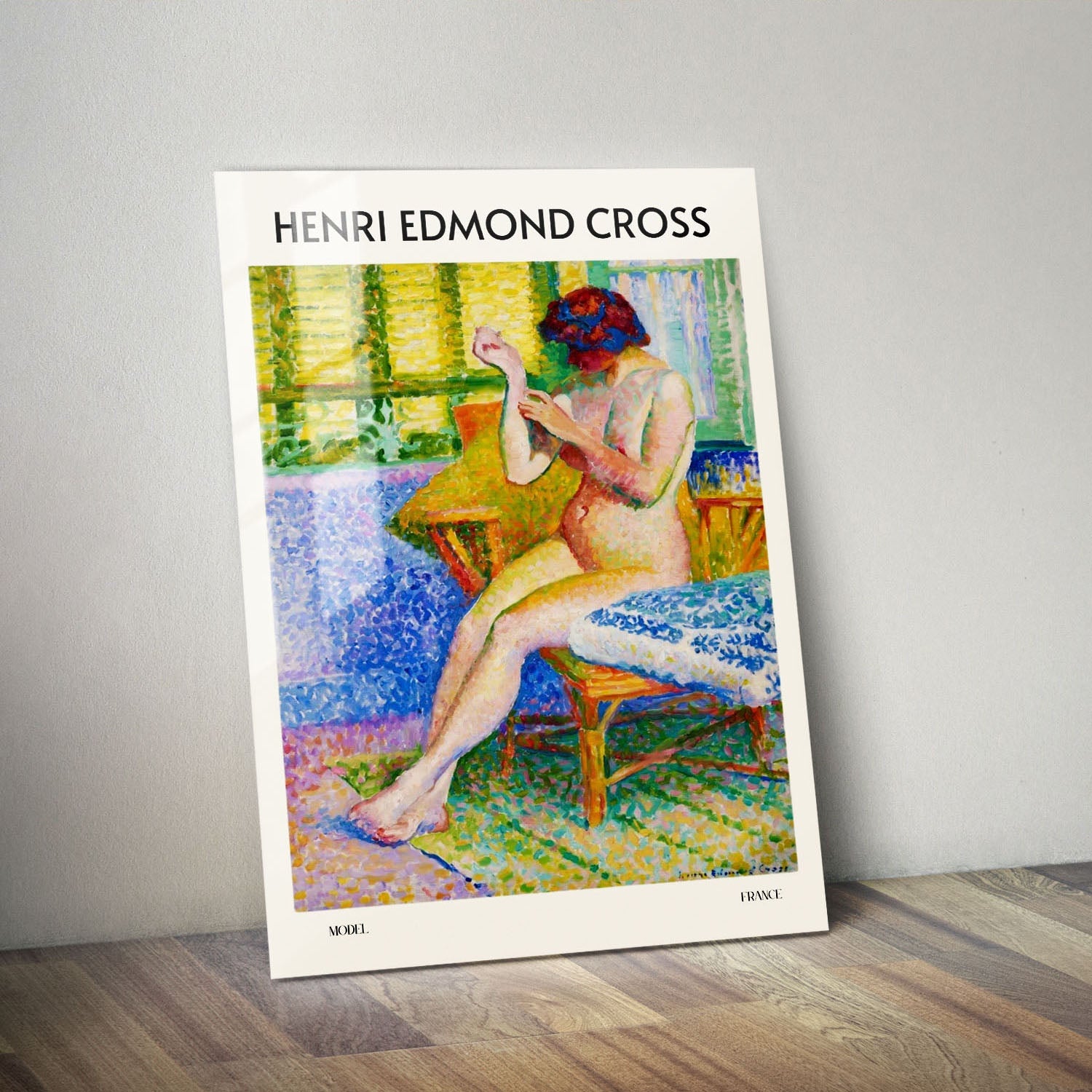 Wes Co Gallery Metal Poster Model by Henri-Edmond Cross 11" x 14" Home Goods - Artist Edge to edge Metal Art Print