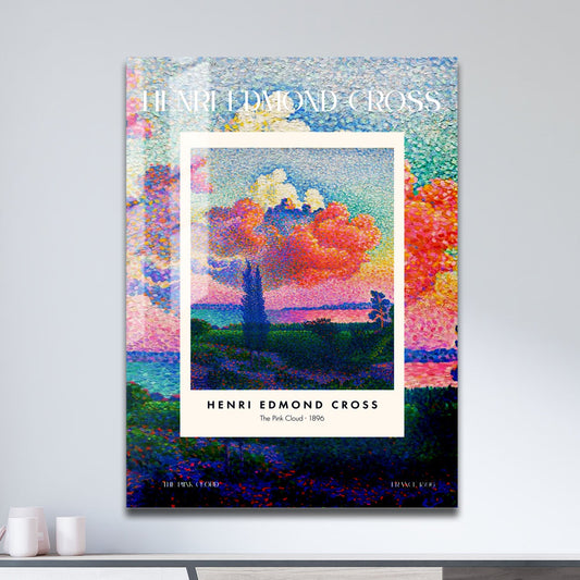 Wes Co Gallery Metal Poster The Pink Cloud Profile by Henri-Edmond Cross 11" x 17" Home Goods - Artist Edge to edge Metal Art Print