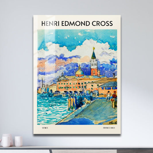 Wes Co Gallery Metal Poster Venice by Henri-Edmond Cross 11" x 17" Home Goods - Artist Edge to edge Metal Art Print