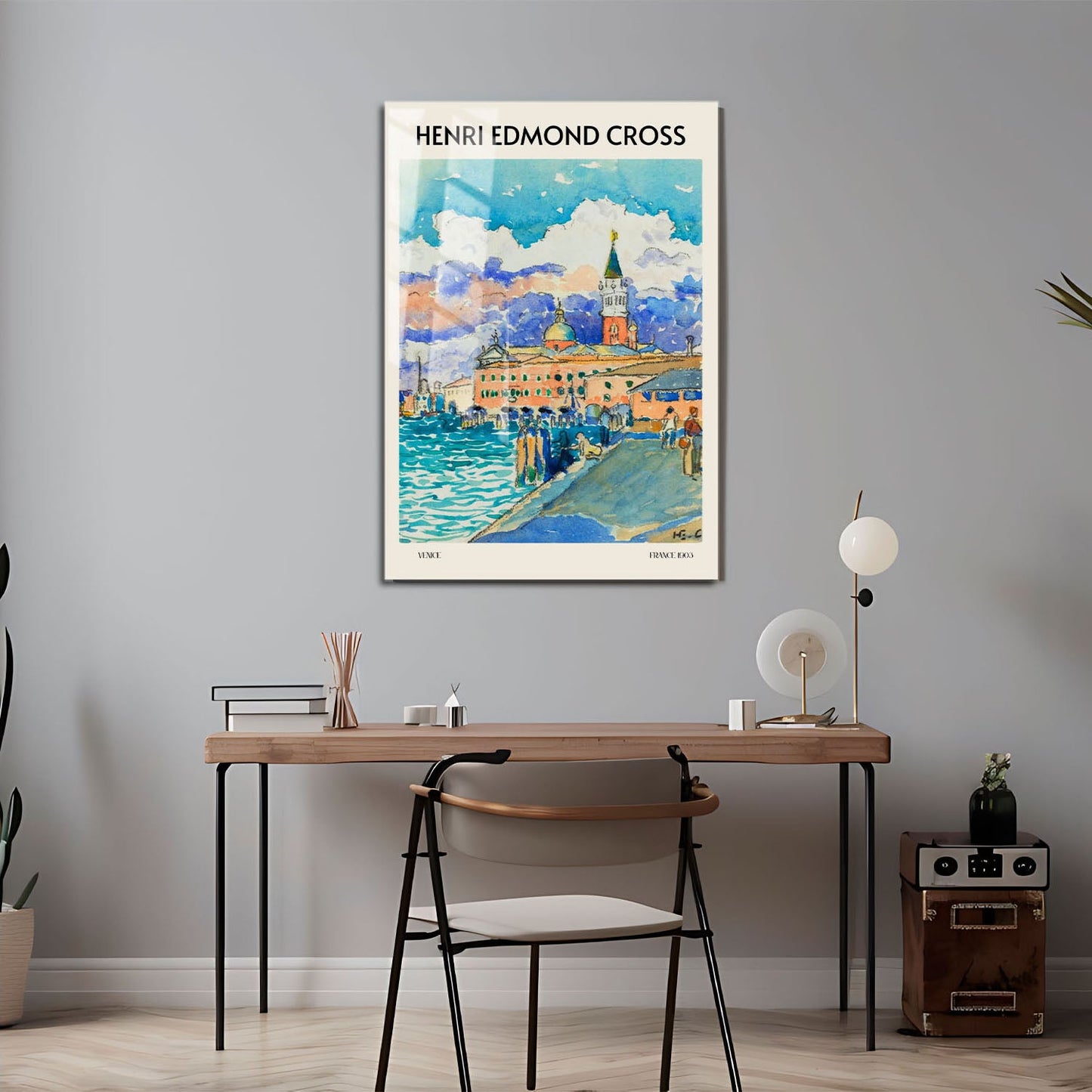 Wes Co Gallery Metal Poster Venice by Henri-Edmond Cross 24" x 36" Home Goods - Artist Edge to edge Metal Art Print