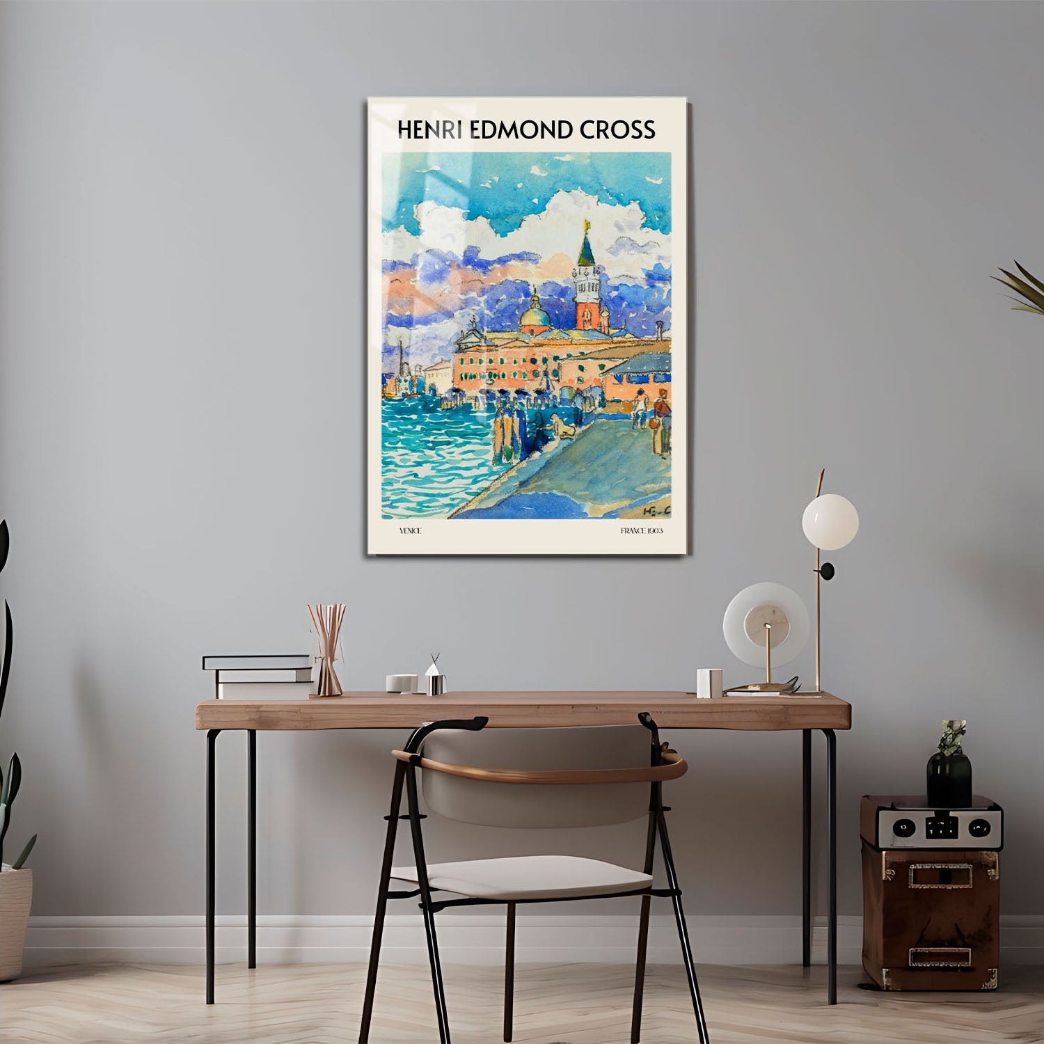 Wes Co Gallery Metal Poster Venice by Henri-Edmond Cross 24" x 36" Home Goods - Artist Edge to edge Metal Art Print