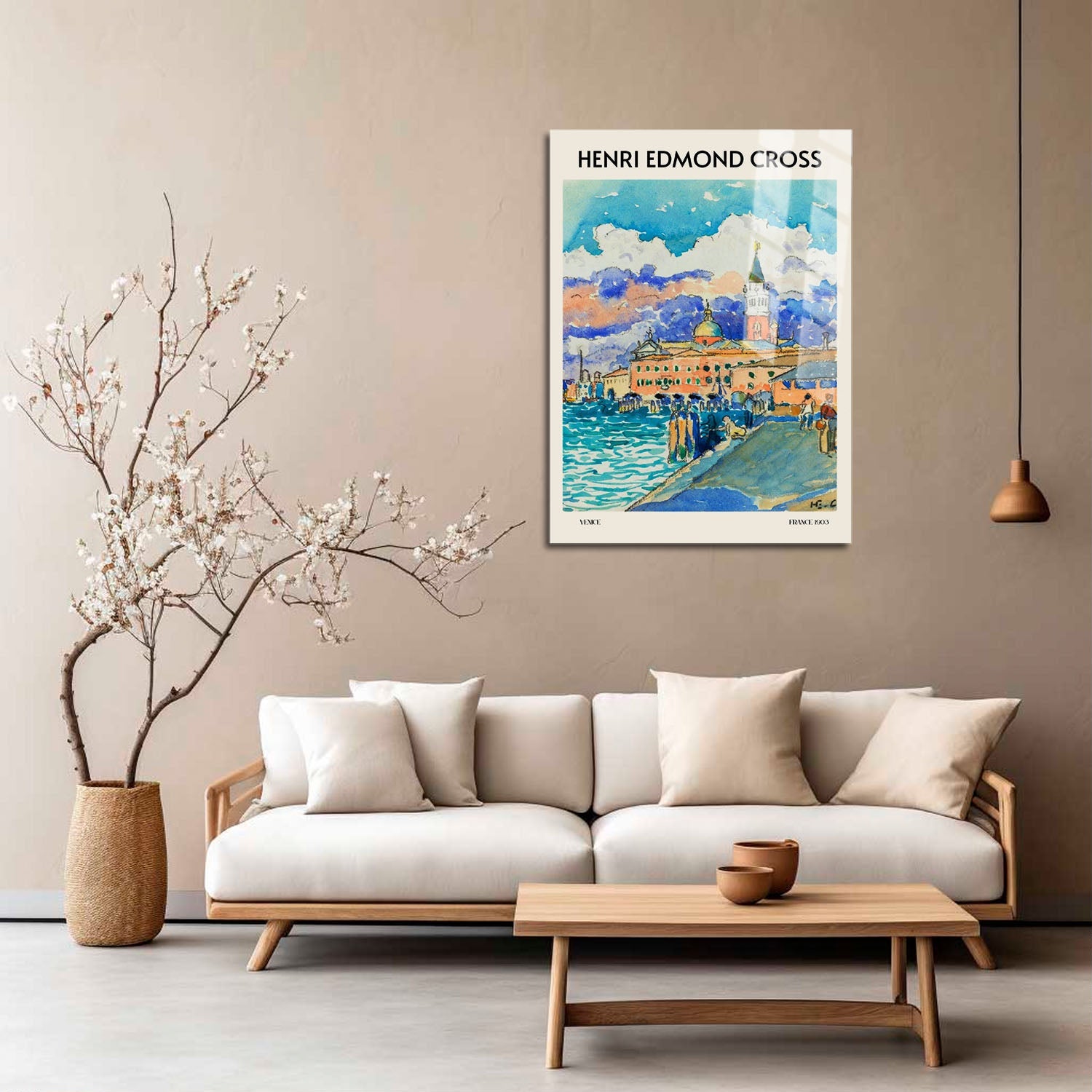 Wes Co Gallery Metal Poster Venice by Henri-Edmond Cross 5" x 7" Home Goods - Artist Edge to edge Metal Art Print