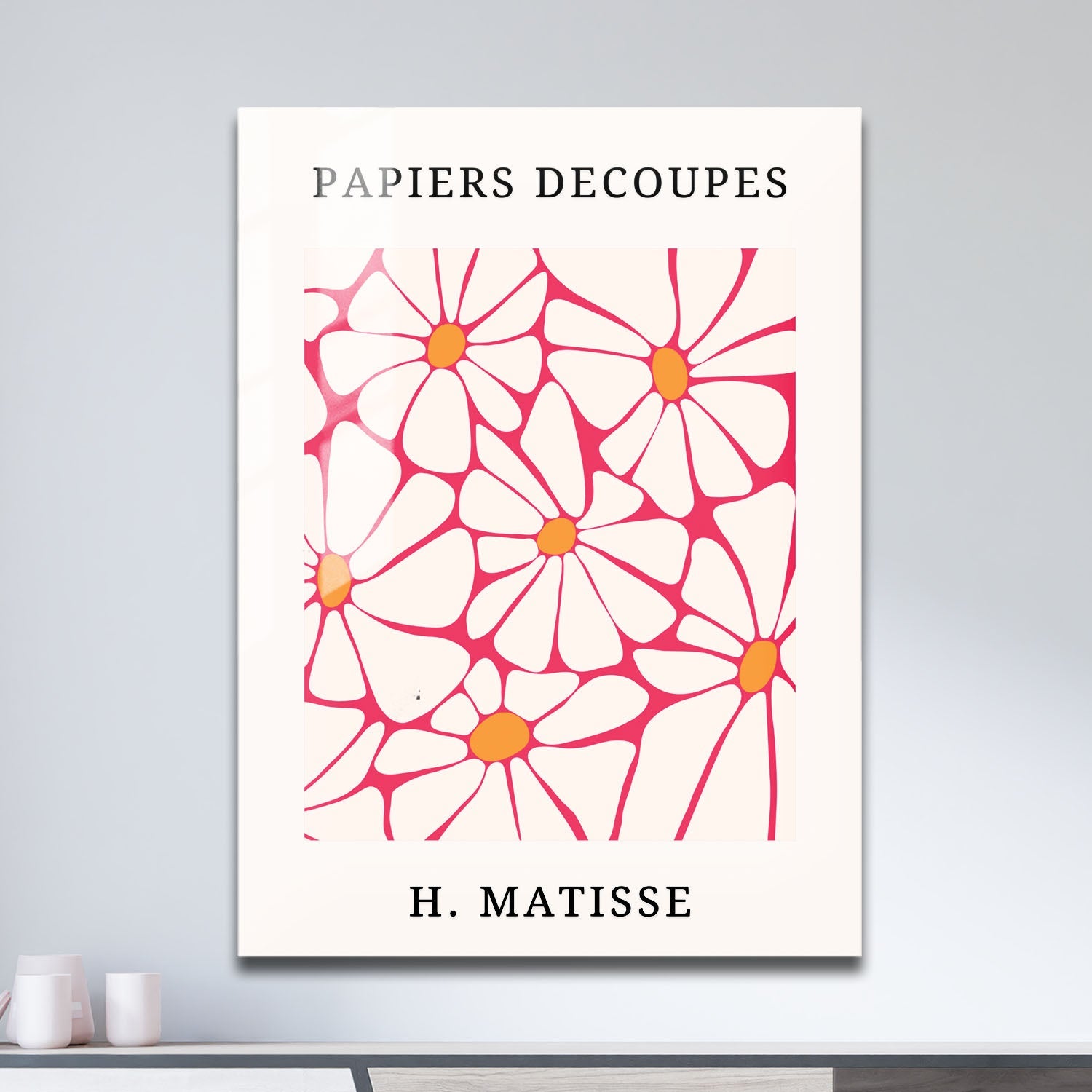 Wes Co Gallery Metal Poster Papiers Decoupes II by Henri Matisse 11" x 17" Home Goods - Artist Edge to edge Metal Art Print