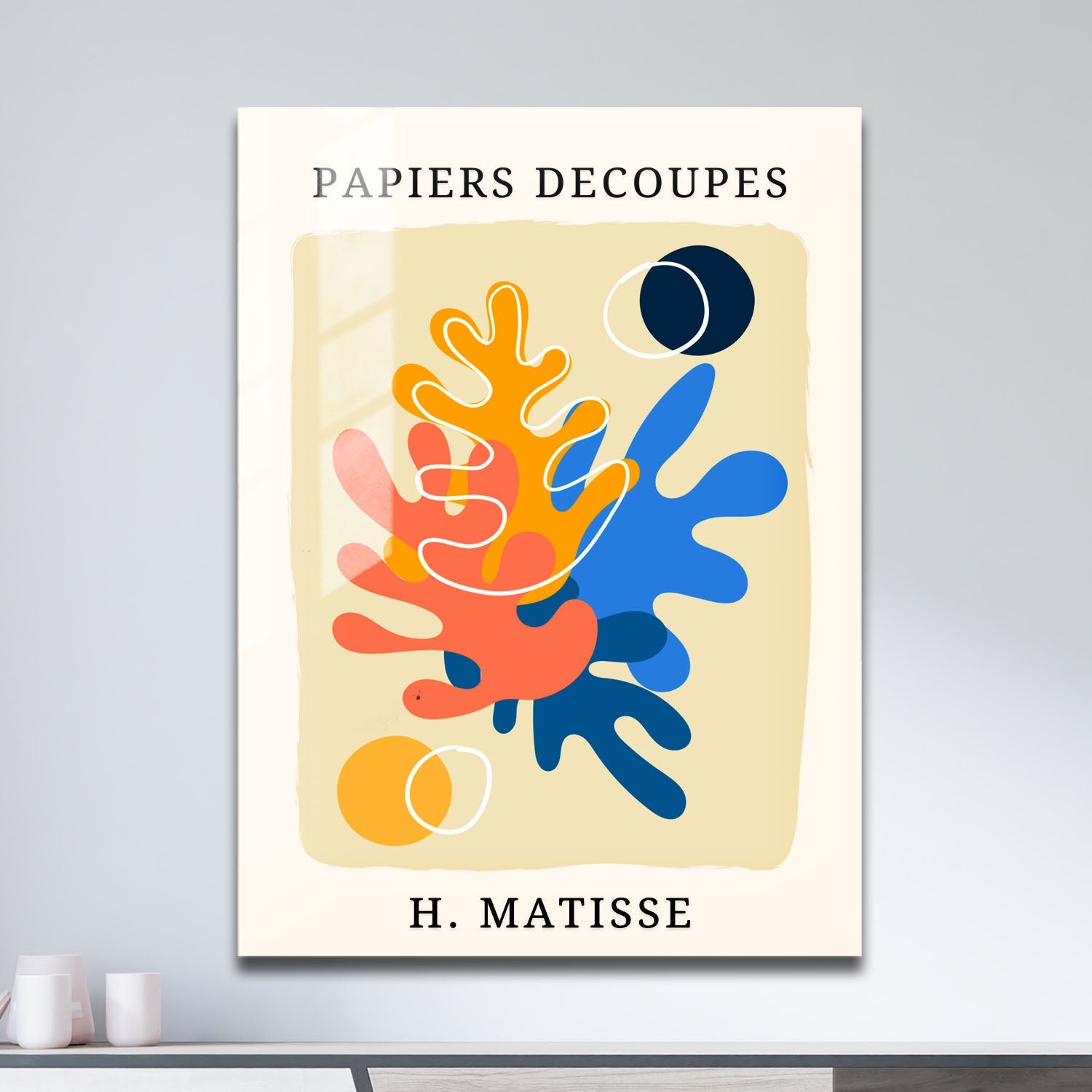 Wes Co Gallery Metal Poster Papiers Decoupes by Henri Matisse 11" x 17" Home Goods - Artist Edge to edge Metal Art Print