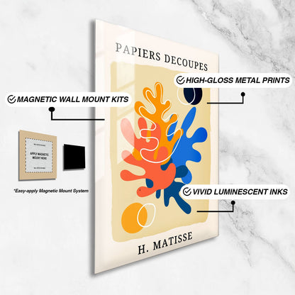 Wes Co Gallery Metal Poster Papiers Decoupes by Henri Matisse 24" x 36" Home Goods - Artist Edge to edge Metal Art Print