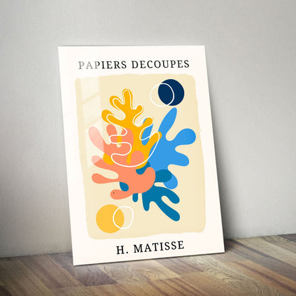 Wes Co Gallery Metal Poster Papiers Decoupes by Henri Matisse 11" x 14" Home Goods - Artist Edge to edge Metal Art Print