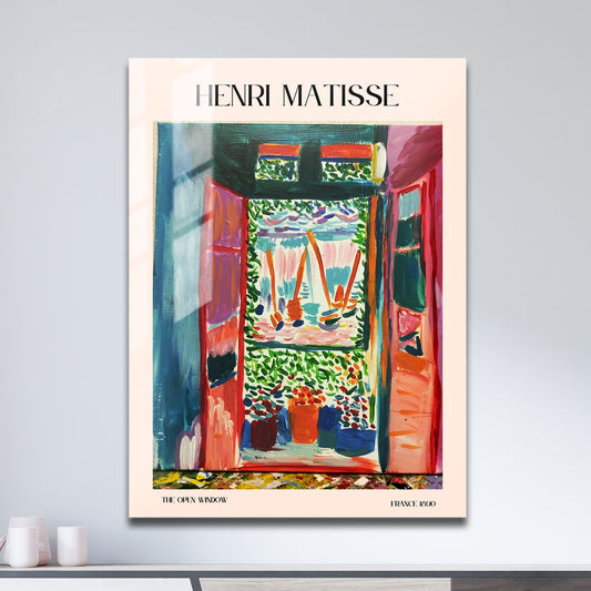 Wes Co Gallery Metal Poster The Open Window by Henri Matisse 11" x 17" Home Goods - Artist Edge to edge Metal Art Print