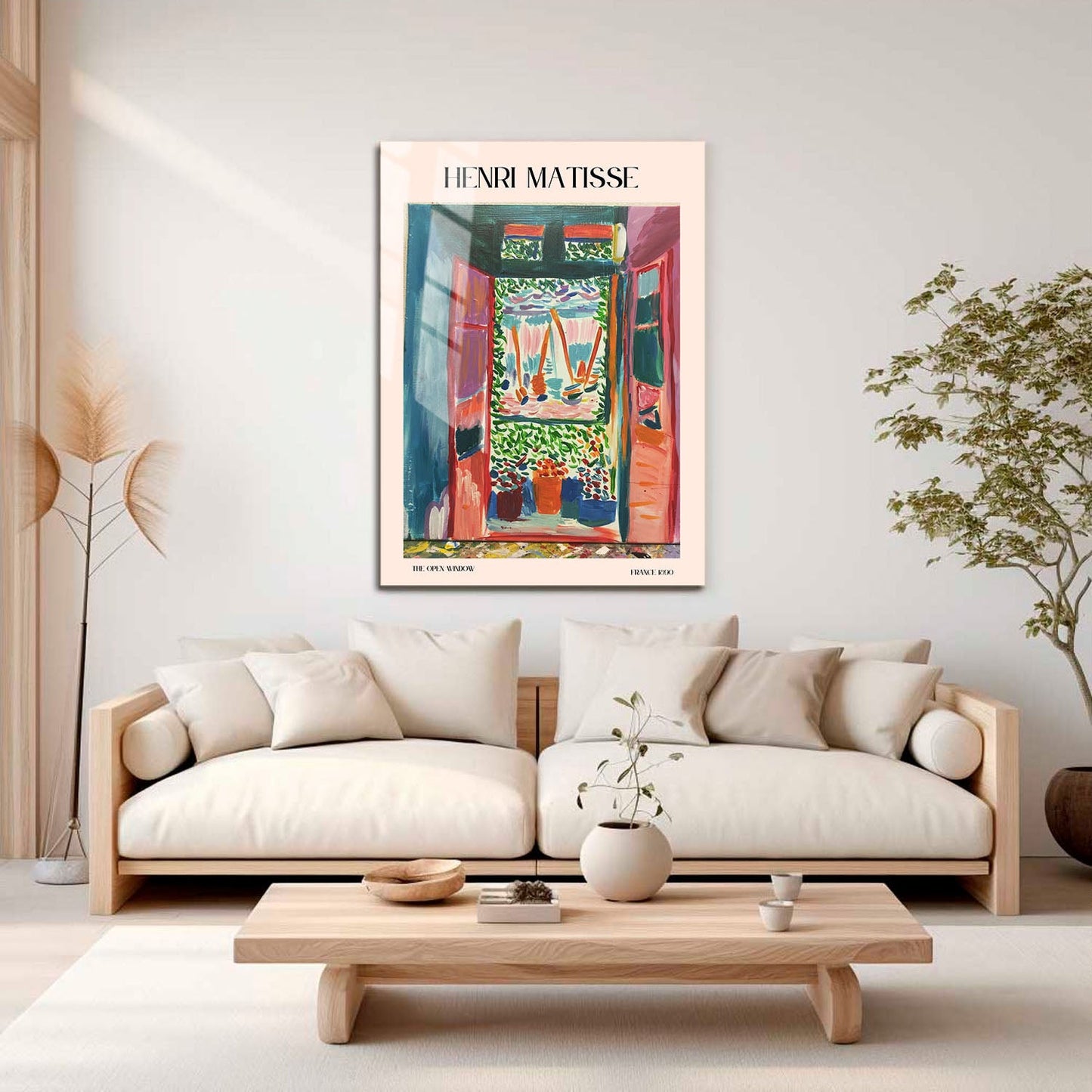 Wes Co Gallery Metal Poster The Open Window by Henri Matisse 16" x 24" Home Goods - Artist Edge to edge Metal Art Print