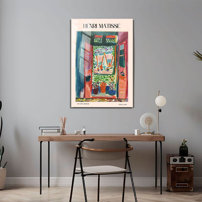 Wes Co Gallery Metal Poster The Open Window by Henri Matisse 24" x 36" Home Goods - Artist Edge to edge Metal Art Print