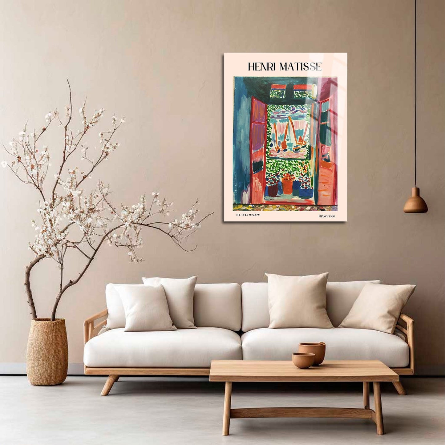 Wes Co Gallery Metal Poster The Open Window by Henri Matisse 5" x 7" Home Goods - Artist Edge to edge Metal Art Print