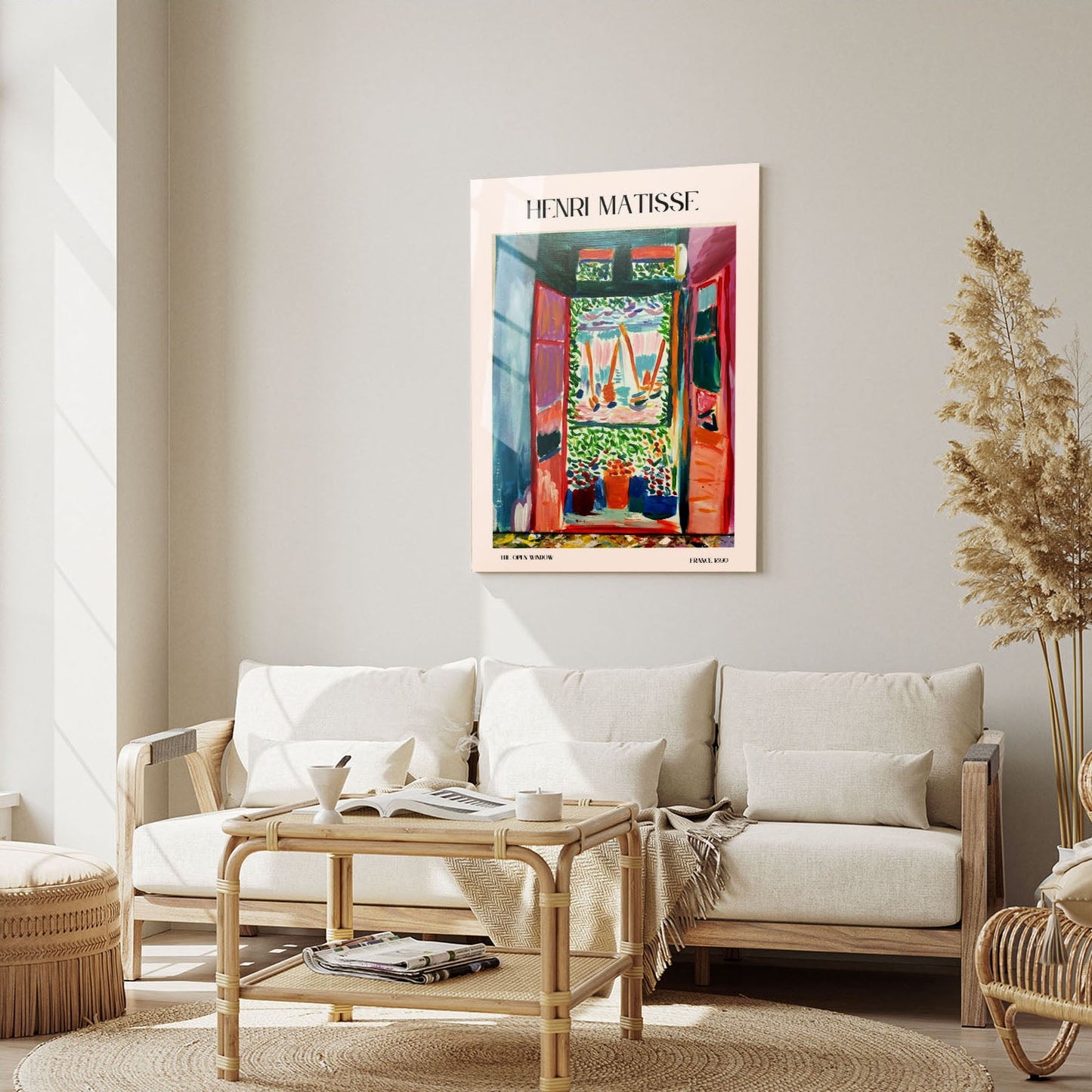 Wes Co Gallery Metal Poster The Open Window by Henri Matisse 5" x 7" Home Goods - Artist Edge to edge Metal Art Print