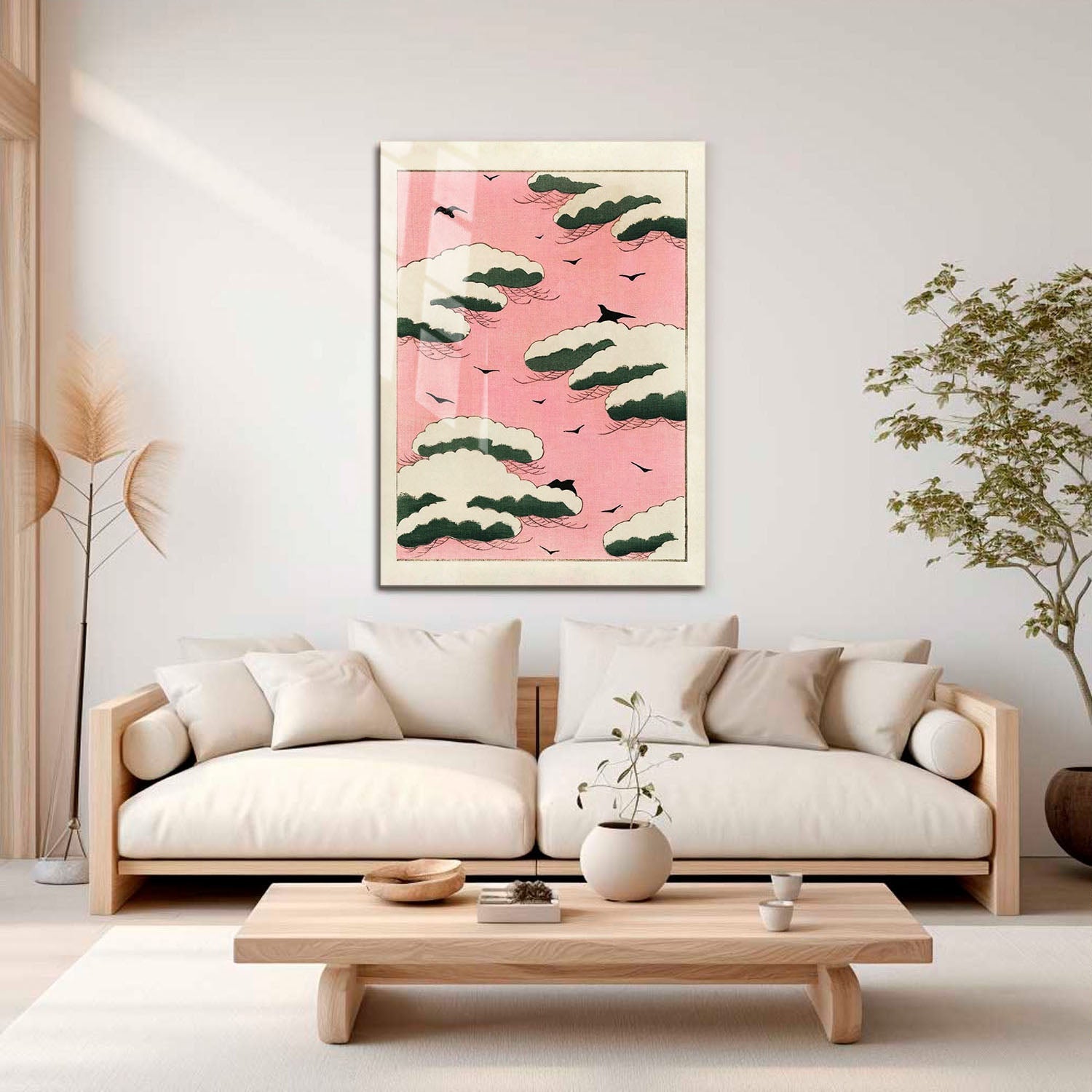 Wes Co Gallery Metal Poster Pink Sky From Bijutsu Sekai by Watanabe Seitei 16" x 24" Home Goods - Artist Edge to edge Metal Art Print