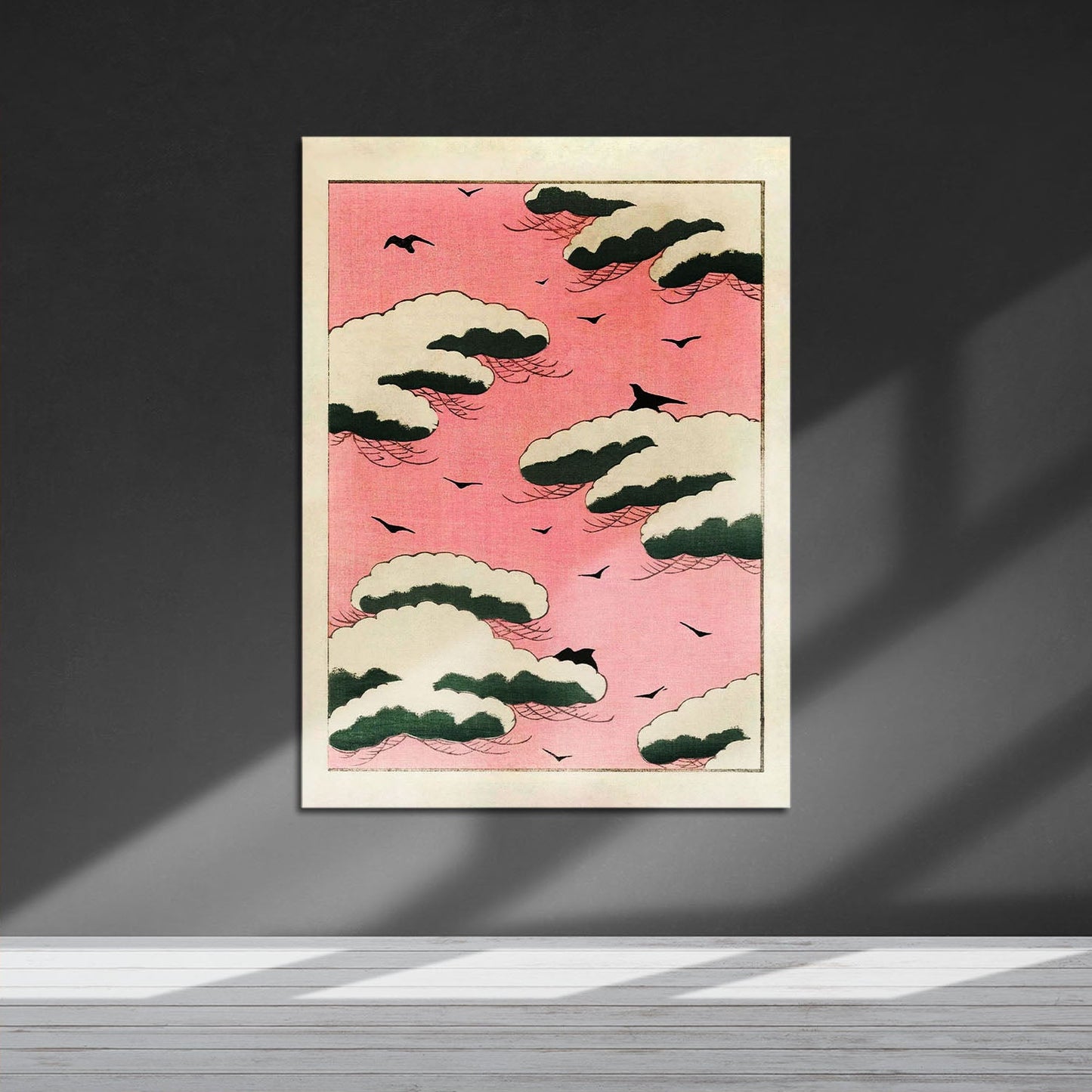 Wes Co Gallery Metal Poster Pink Sky From Bijutsu Sekai by Watanabe Seitei 16" x 24" Home Goods - Artist Edge to edge Metal Art Print