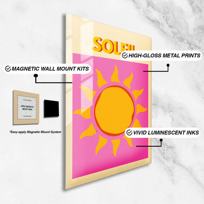 Wes Co Gallery Metal Poster Soleil 24" x 36" Home Goods - Illustrations Edge to edge Metal Art Print