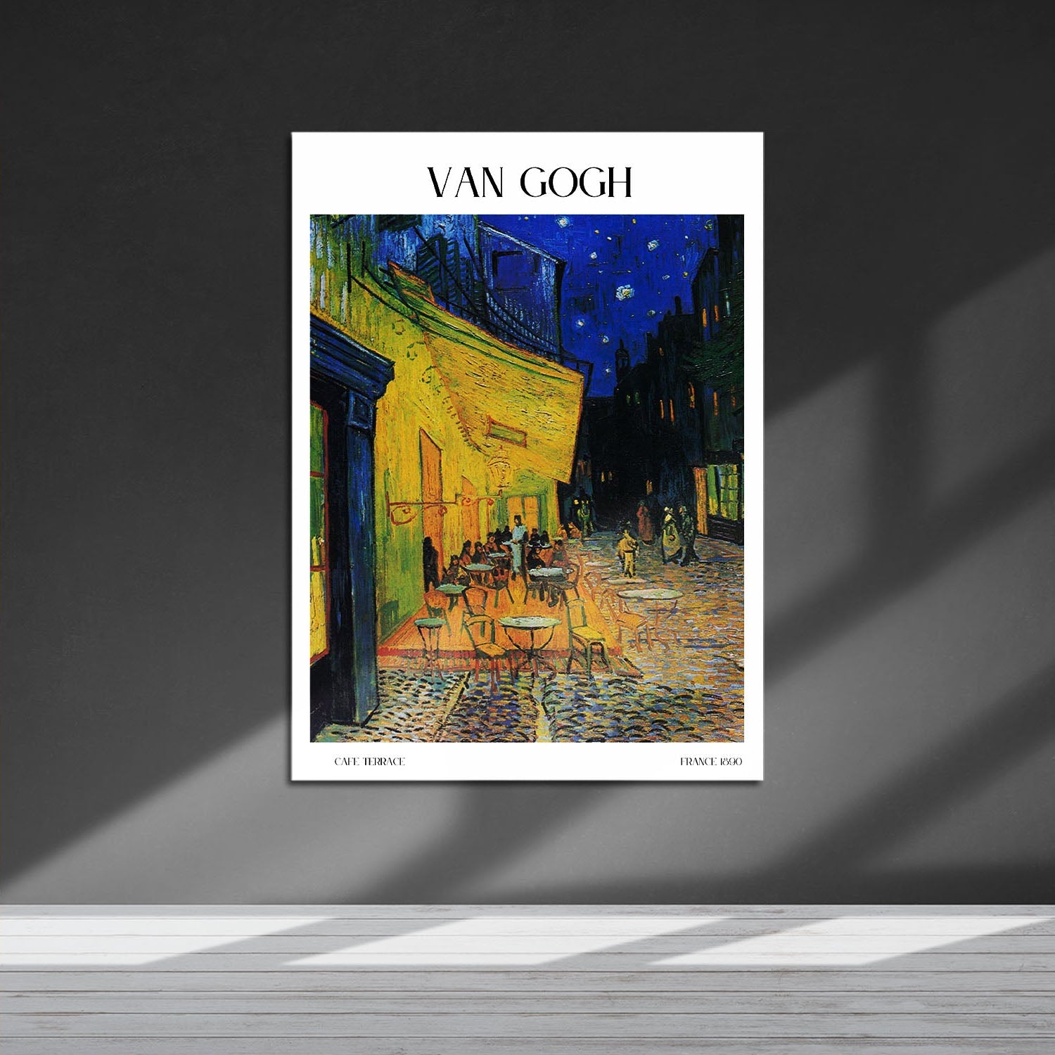 Wes Co Gallery Metal Poster Cafe Terrace by Van Gogh 16" x 24" Home Goods - Artist Edge to edge Metal Art Print