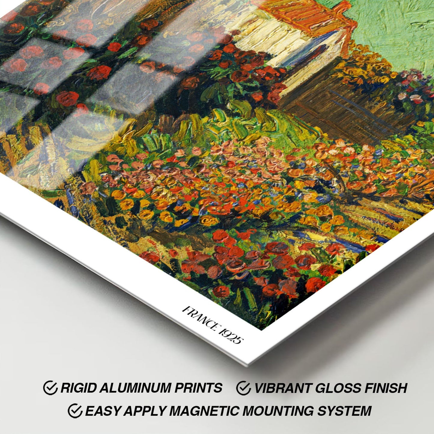 Wes Co Gallery Metal Poster Landscape by Van Gogh 11" x 17" Home Goods - Artist Edge to edge Metal Art Print