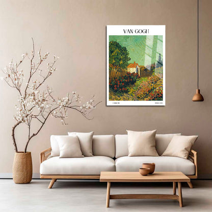 Wes Co Gallery Metal Poster Landscape by Van Gogh 5" x 7" Home Goods - Artist Edge to edge Metal Art Print