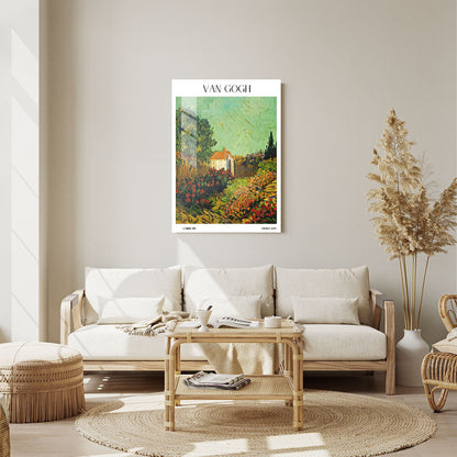 Wes Co Gallery Metal Poster Landscape by Van Gogh 11" x 14" Home Goods - Artist Edge to edge Metal Art Print