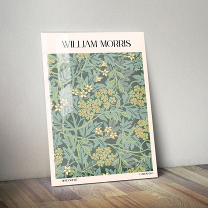 Wes Co Gallery Metal Poster Honey Suckle by William Morris 11" x 14" Home Goods - Artist Edge to edge Metal Art Print