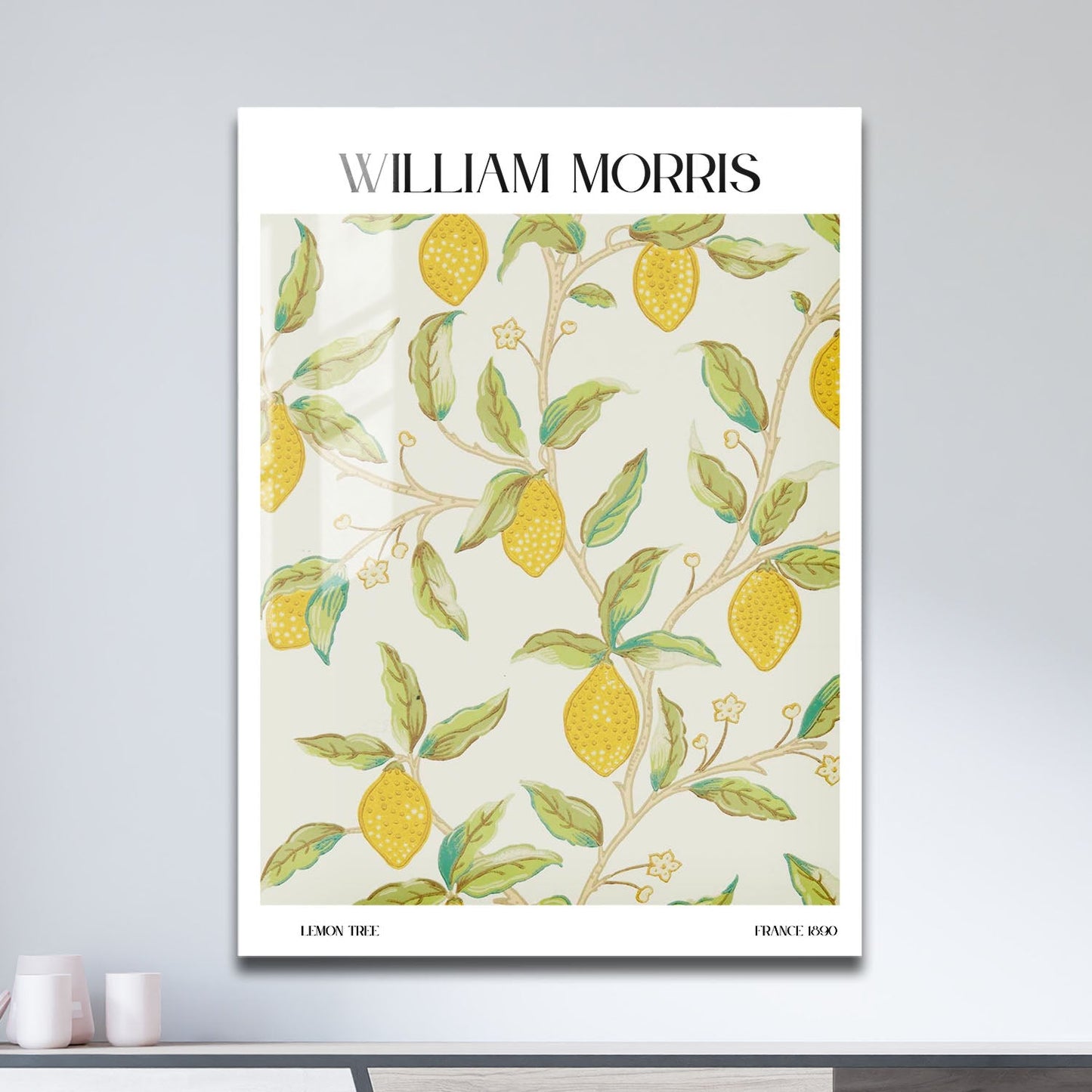 Wes Co Gallery Metal Poster Lemon Tree by William Morris 11" x 17" Home Goods - Artist Edge to edge Metal Art Print