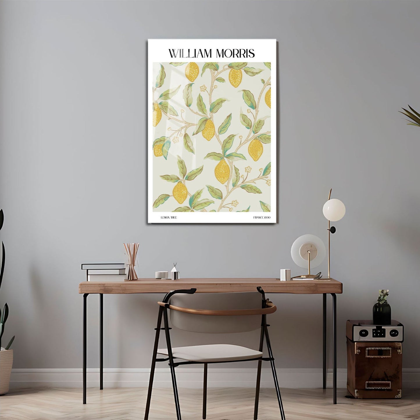 Wes Co Gallery Metal Poster Lemon Tree by William Morris 24" x 36" Home Goods - Artist Edge to edge Metal Art Print