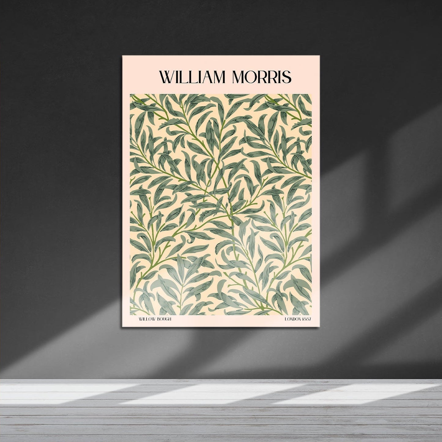 Wes Co Gallery Metal Poster Willow Bough by William Morris 16" x 24" Home Goods - Artist Edge to edge Metal Art Print