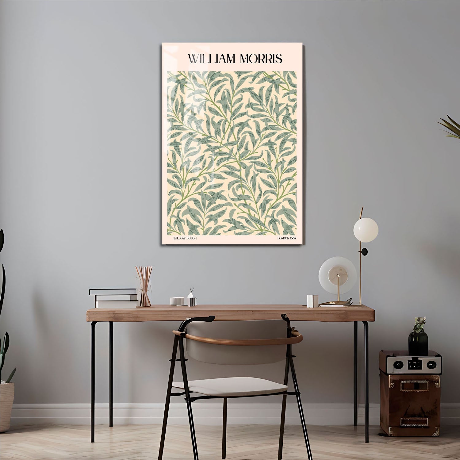 Wes Co Gallery Metal Poster Willow Bough by William Morris 24" x 36" Home Goods - Artist Edge to edge Metal Art Print