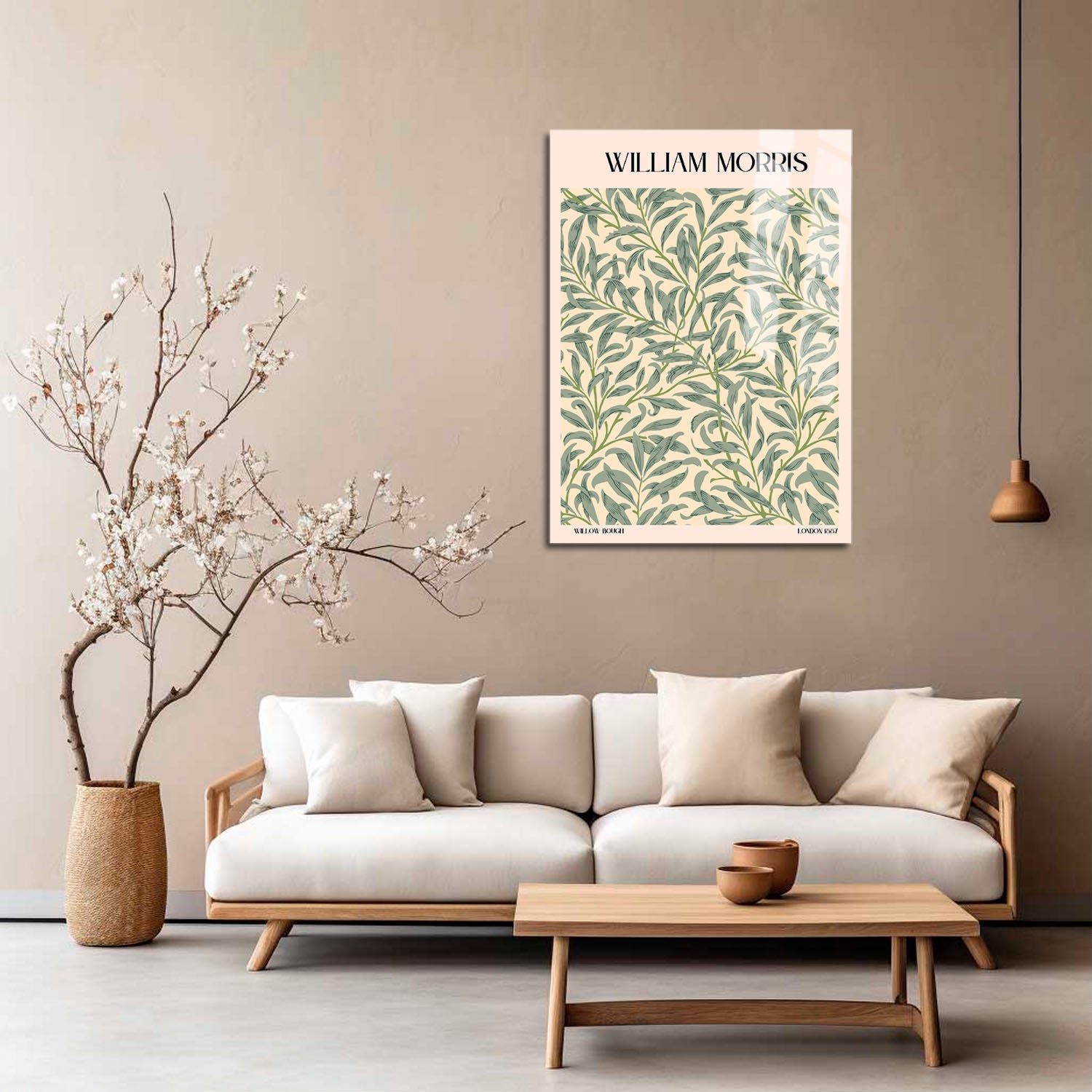 Wes Co Gallery Metal Poster Willow Bough by William Morris 5" x 7" Home Goods - Artist Edge to edge Metal Art Print