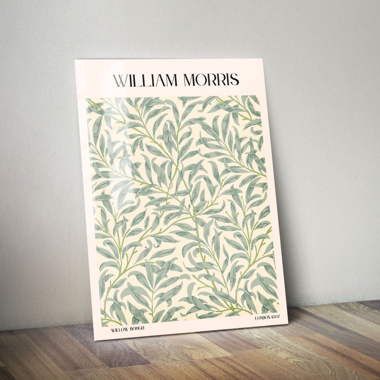 Wes Co Gallery Metal Poster Willow Bough by William Morris 11" x 14" Home Goods - Artist Edge to edge Metal Art Print