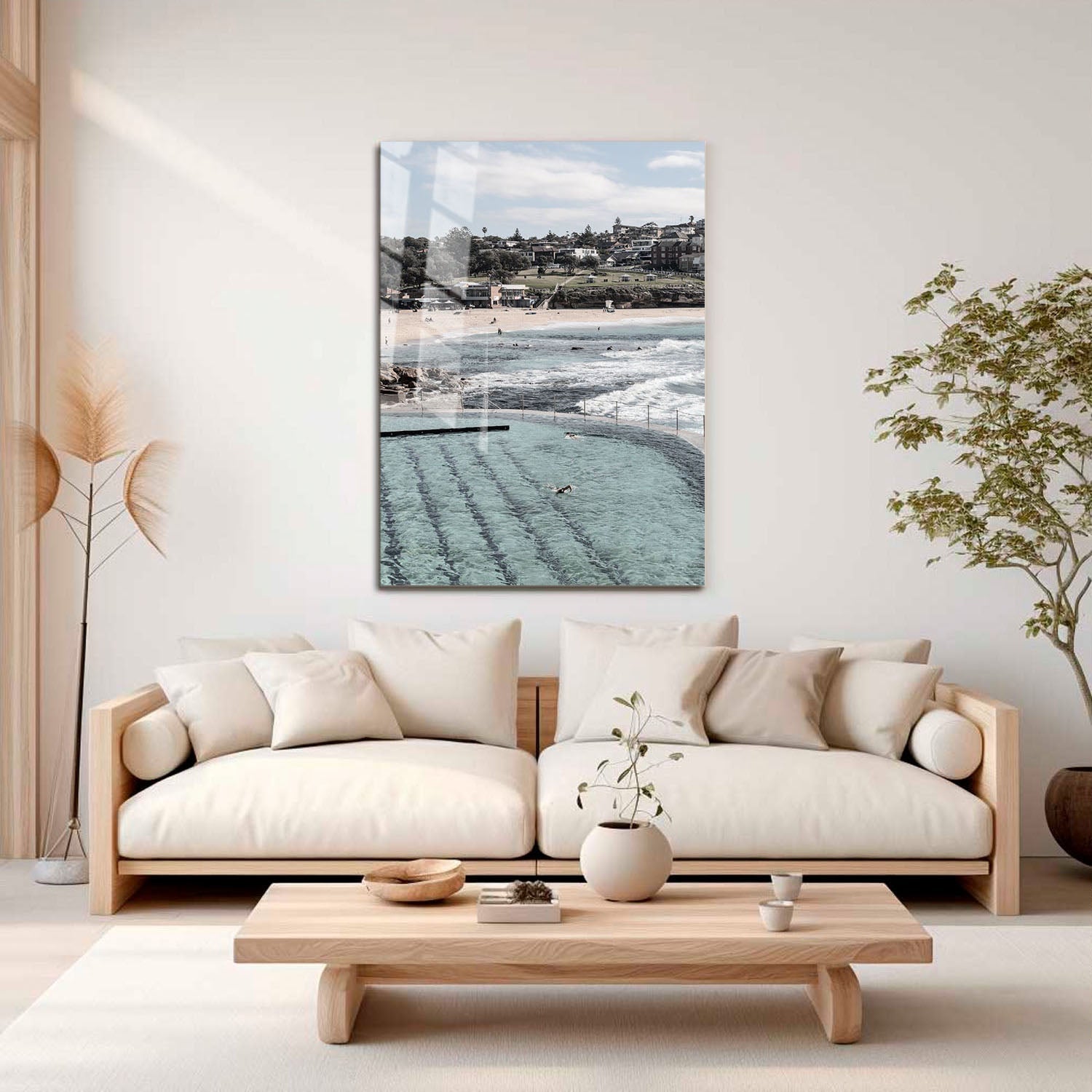 Wes Co Gallery Metal Poster Bronte Baths Waves 11" x 17" Home Goods - Travels Border or edge to edge Metal Art Print