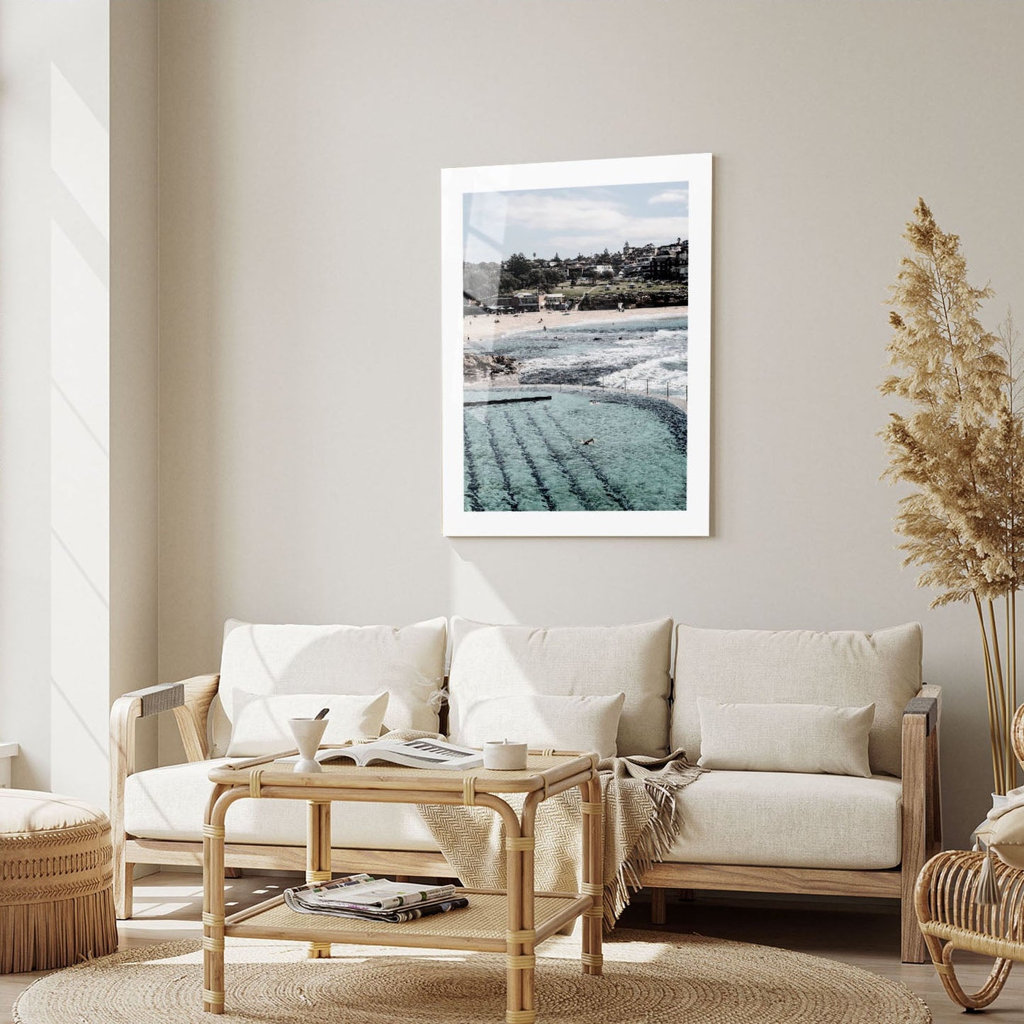 Wes Co Gallery Metal Poster Bronte Baths Waves 16" x 24" Home Goods - Travels Border or edge to edge Metal Art Print