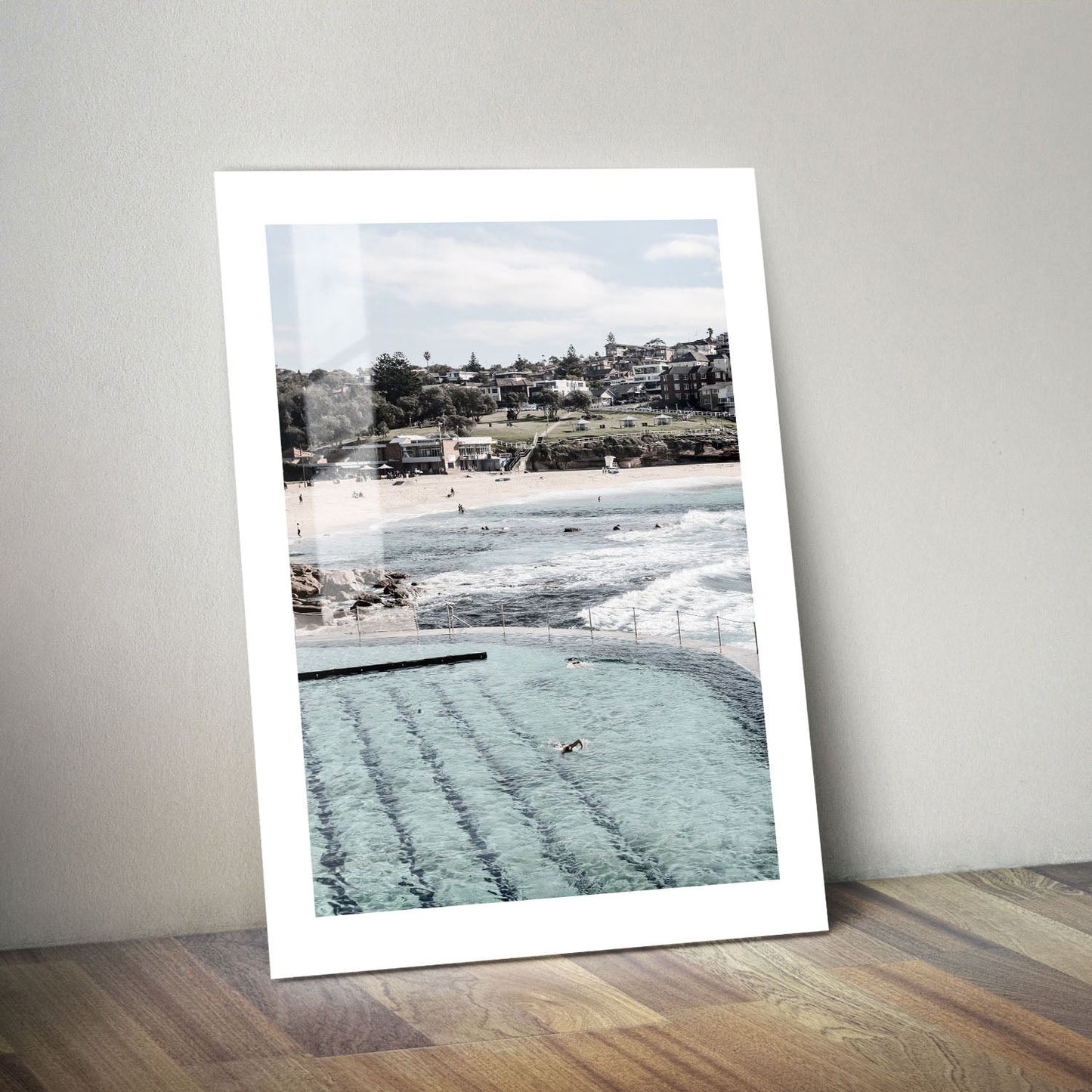 Wes Co Gallery Metal Poster Bronte Baths Waves 24" x 36" Home Goods - Travels Border or edge to edge Metal Art Print