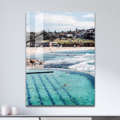 Wes Co Gallery Metal Poster Bronte Baths 11" x 17" Home Goods - Travels Border or edge to edge Metal Art Print