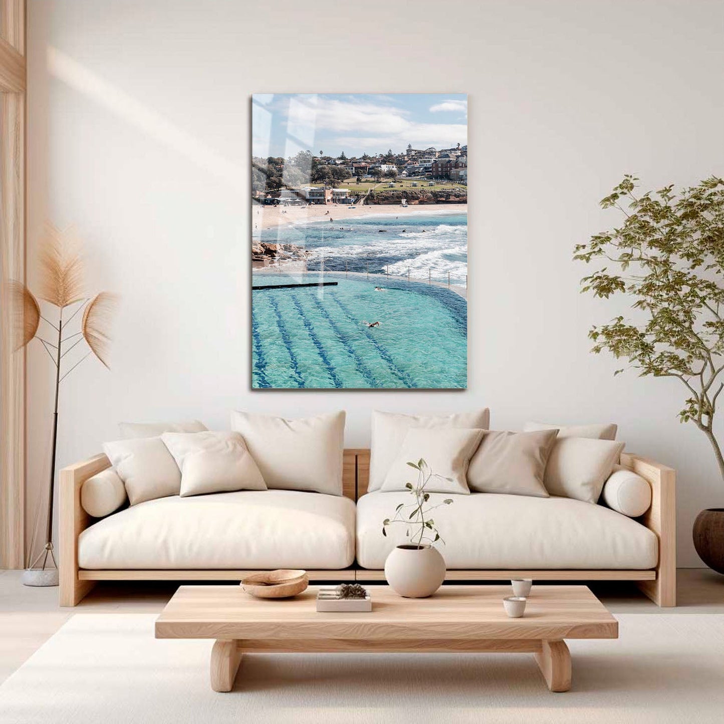 Wes Co Gallery Metal Poster Bronte Baths 11" x 17" Home Goods - Travels Border or edge to edge Metal Art Print