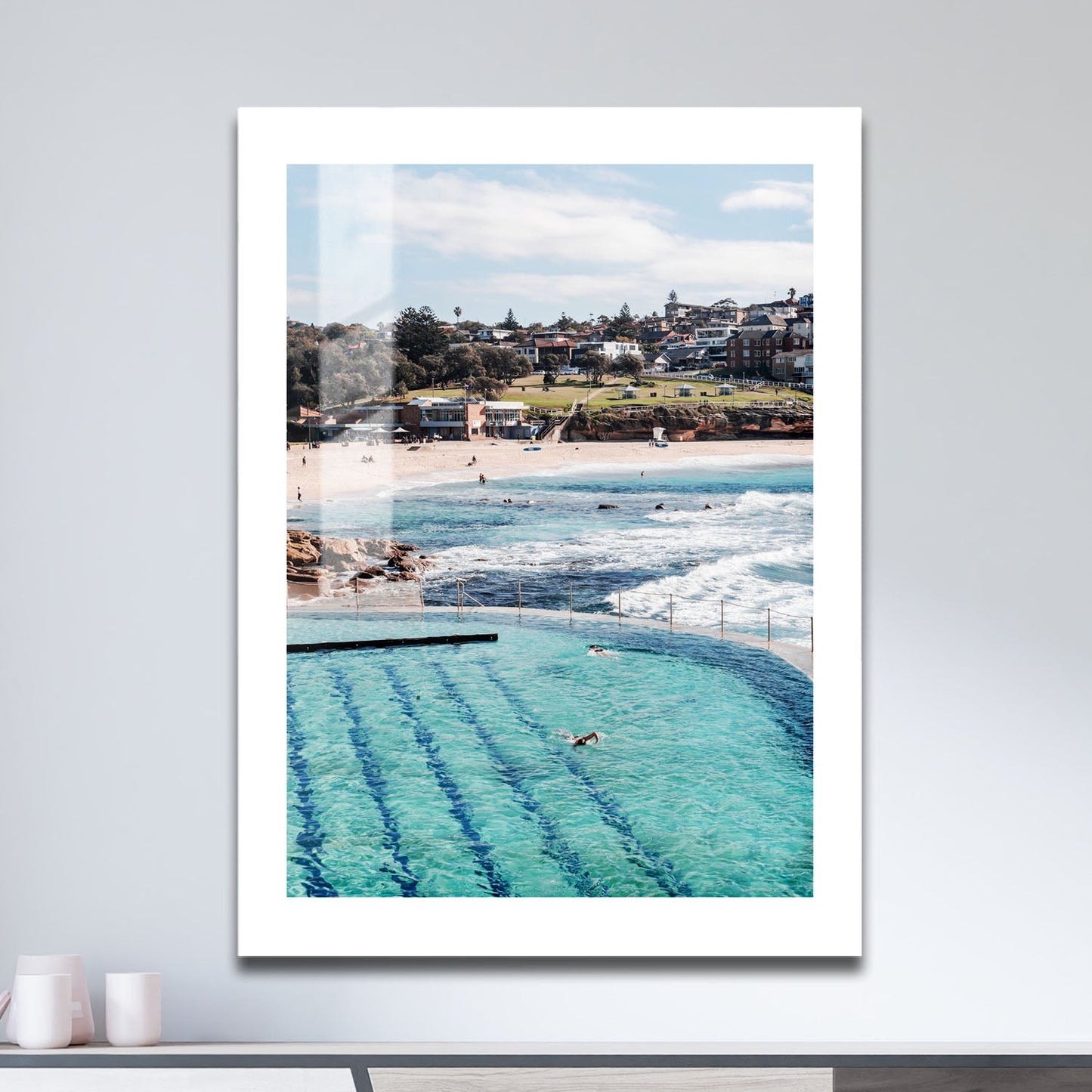 Wes Co Gallery Metal Poster Bronte Baths 16" x 24" Home Goods - Travels Border or edge to edge Metal Art Print