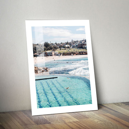 Wes Co Gallery Metal Poster Bronte Baths 24" x 36" Home Goods - Travels Border or edge to edge Metal Art Print