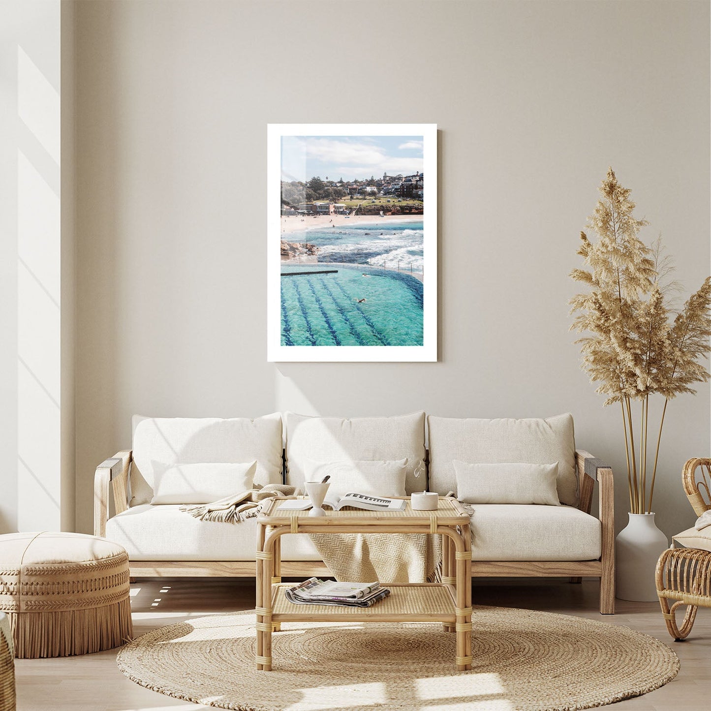 Wes Co Gallery Metal Poster Bronte Baths 24" x 36" Home Goods - Travels Border or edge to edge Metal Art Print