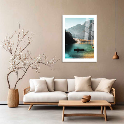 Wes Co Gallery Metal Poster Lake Como 16" x 24" Home Goods - Travels Border or edge to edge Metal Art Print