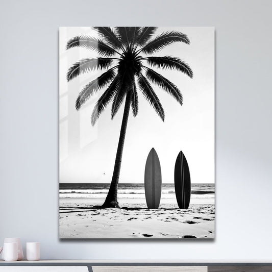 Wes Co Gallery Metal Poster Surfer 11" x 17" Home Goods - Nature Border or edge to edge Metal Art Print