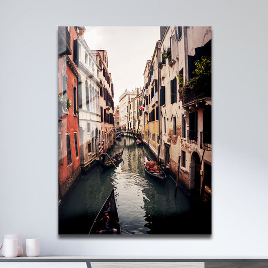 Wes Co Gallery Metal Poster Venice Canals 11" x 17" Home Goods - Travels Border or edge to edge Metal Art Print