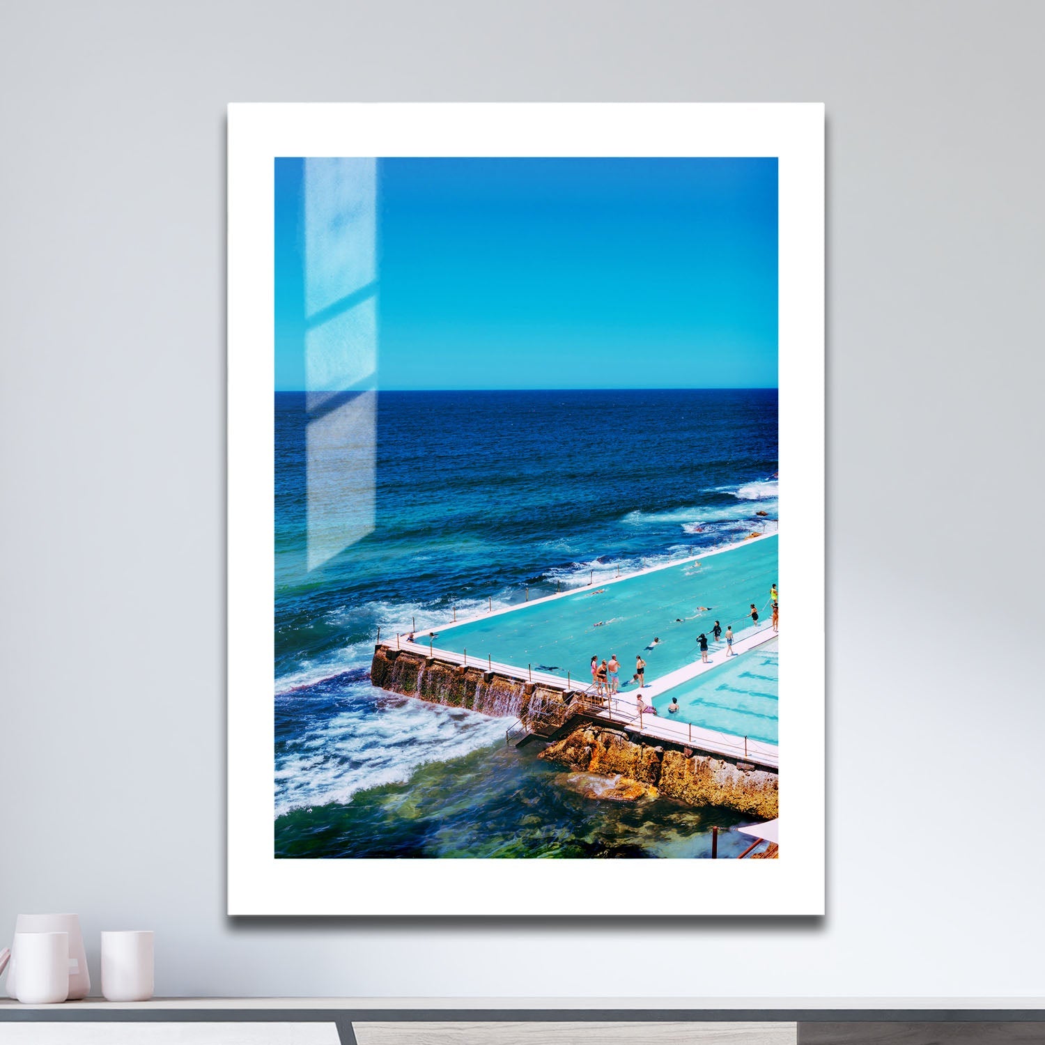 Wes Co Gallery Metal Poster Bondi Icebergs Pool 16" x 24" Home Goods - Travels Border or edge to edge Metal Art Print