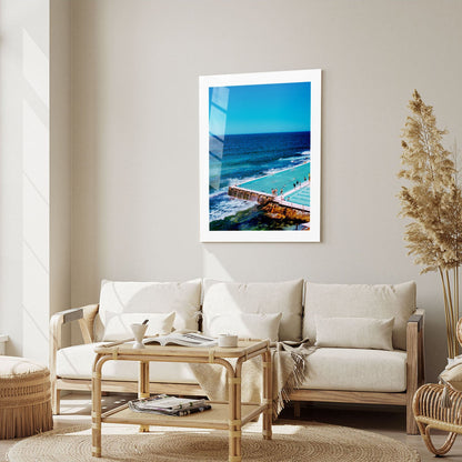 Wes Co Gallery Metal Poster Bondi Icebergs Pool 16" x 24" Home Goods - Travels Border or edge to edge Metal Art Print