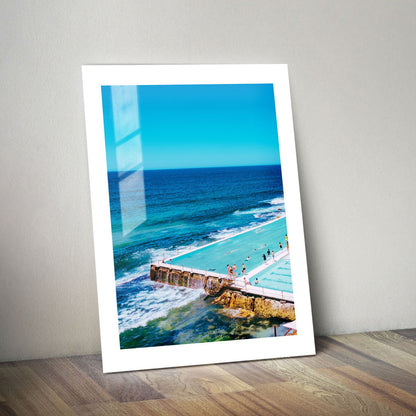 Wes Co Gallery Metal Poster Bondi Icebergs Pool 24" x 36" Home Goods - Travels Border or edge to edge Metal Art Print