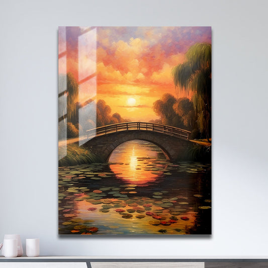 Wes Co Gallery Metal Poster Monet Bridge 11" x 17" Home Goods - Illustrations Border or edge to edge Metal Art Print