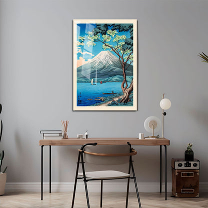 Wes Co Gallery Metal Poster Mount Fuji from Lake Yamanaka by Hiroaki Takahashi 24" x 36" Home Goods - Artist Edge to edge Metal Art Print