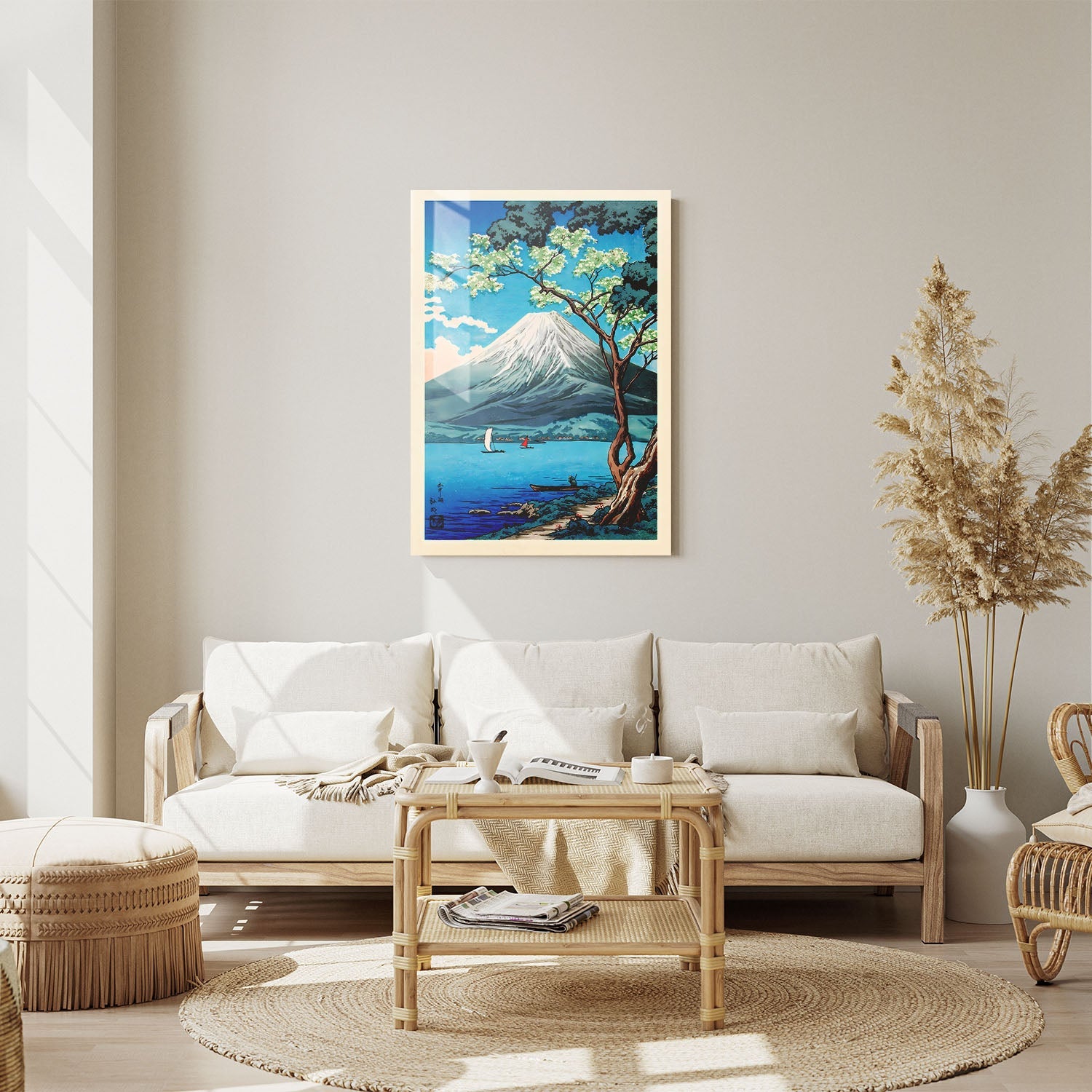 Wes Co Gallery Metal Poster Mount Fuji from Lake Yamanaka by Hiroaki Takahashi 11" x 14" Home Goods - Artist Edge to edge Metal Art Print