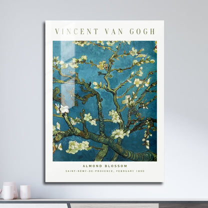 Wes Co Gallery Metal Poster Almond Blossom by Vincent Van Gogh 11" x 17" Home Goods - Artist Edge to edge Metal Art Print