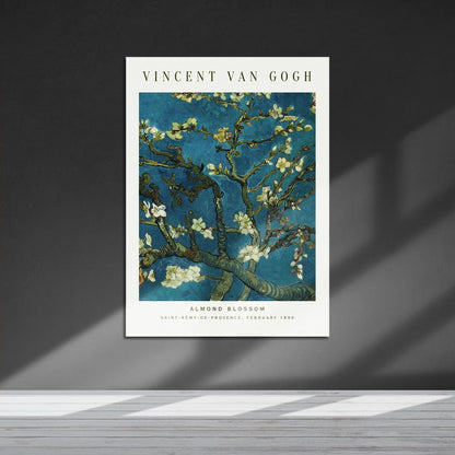 Wes Co Gallery Metal Poster Almond Blossom by Vincent Van Gogh 16" x 24" Home Goods - Artist Edge to edge Metal Art Print