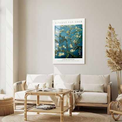 Wes Co Gallery Metal Poster Almond Blossom by Vincent Van Gogh 5" x 7" Home Goods - Artist Edge to edge Metal Art Print