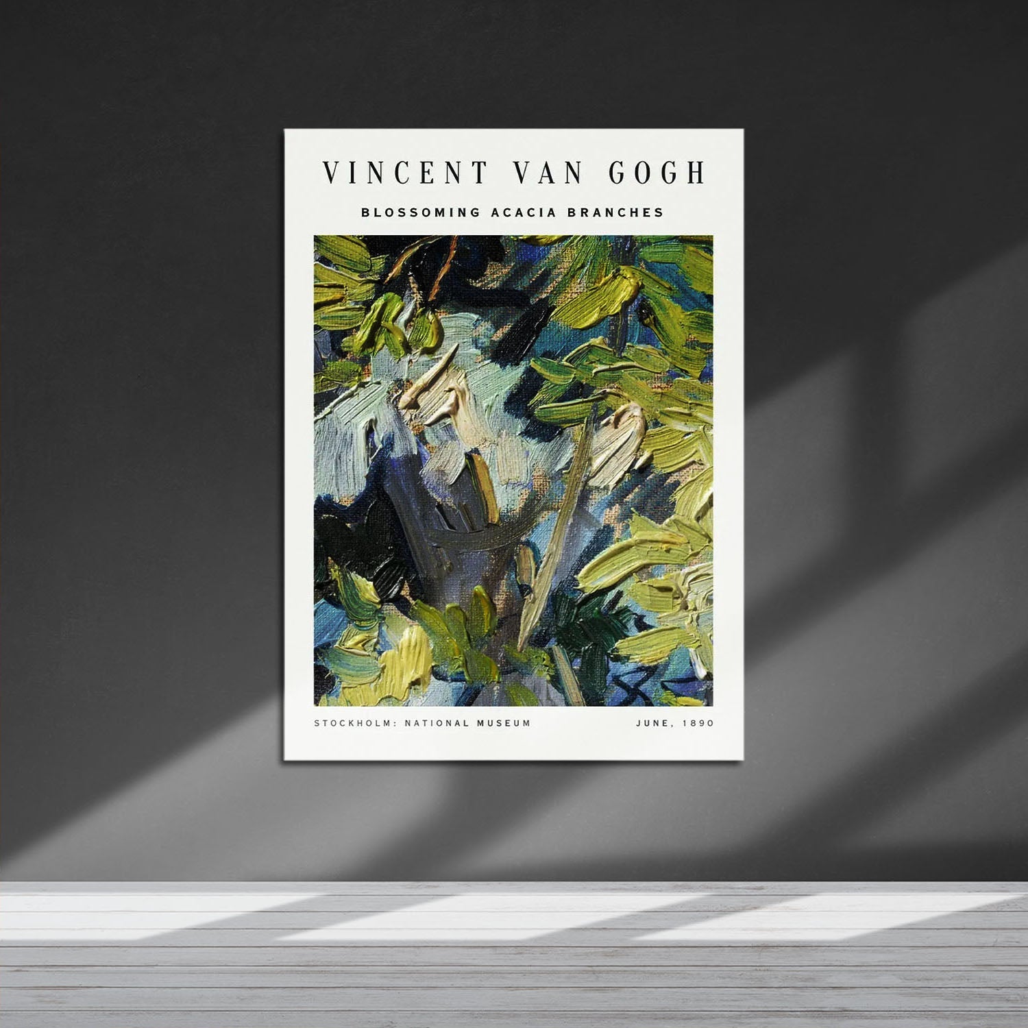 Wes Co Gallery Metal Poster Blossoming Acacia Branches by Vincent Van Gogh 16" x 24" Home Goods - Artist Edge to edge Metal Art Print